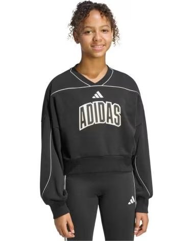ADIDAS FELPA KB7029 PER RAGAZZE BLACK-OWHITE