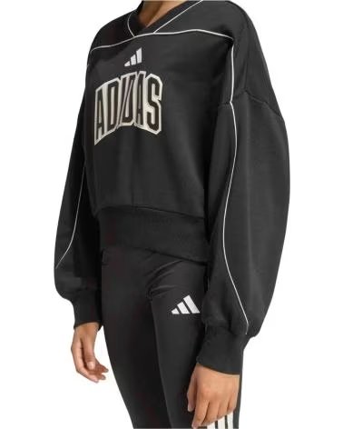 ADIDAS FELPA KB7029 PER RAGAZZE BLACK-OWHITE