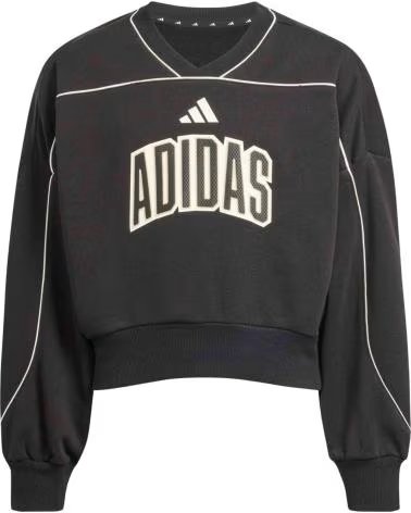 ADIDAS FELPA KB7029 PER RAGAZZE BLACK-OWHITE