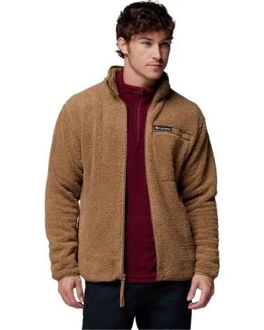COLUMBIA VESTE POLAIRE RUGGED RIDGE HIGH PILE FULL ZIP MARRON
