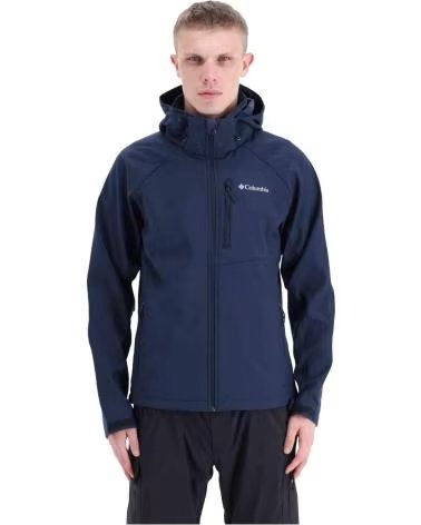 COLUMBIA CHAQUETA CHAQUETA CON CAPUCHA CASCADE RIDGE III SOFTSHELL AZUL EN AZUL PARA HOMBRE MEDIANOCHE
