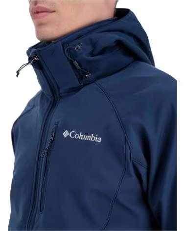 COLUMBIA CHAQUETA CHAQUETA CON CAPUCHA CASCADE RIDGE III SOFTSHELL AZUL EN AZUL PARA HOMBRE MEDIANOCHE