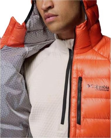 COLUMBIA GIACCA CON CAPPUCCIO DA UOMO ARCTIC CREST DOWN BRILLANTE