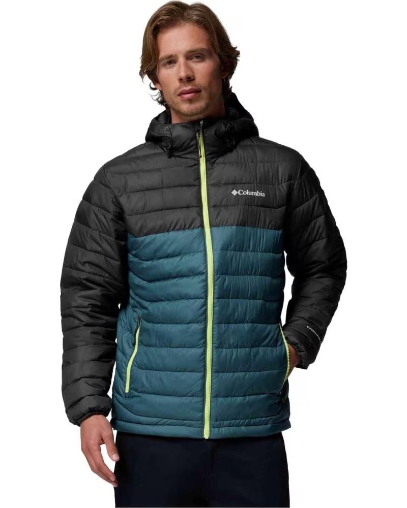 COLUMBIA CASACO COM CAPUZ POWDER LITE II VERDOSO