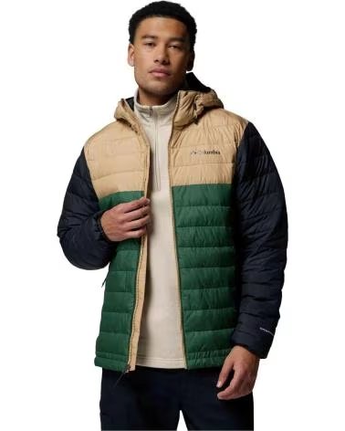 COLUMBIA GIACCA CON CAPPUCCIO POWDER LITE II NEGRO