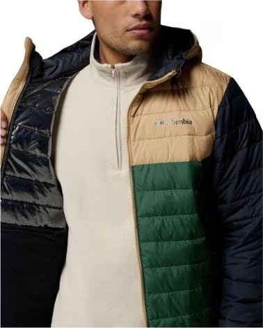 COLUMBIA GIACCA CON CAPPUCCIO POWDER LITE II NEGRO