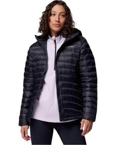 COLUMBIA CHAQUETA CHAQUETA CON CAPUCHA CORELITE DOWN NEGRO EN NEGRO PARA MUJER
