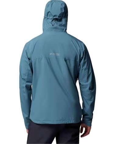 COLUMBIA CHAQUETA CHAQUETA CON CAPUCHA AMPLI-DRY II SHELL AZUL EN AZUL PARA HOMBRE CELESTE