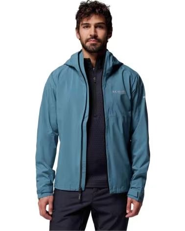 COLUMBIA CHAQUETA CHAQUETA CON CAPUCHA AMPLI-DRY II SHELL AZUL EN AZUL PARA HOMBRE CELESTE