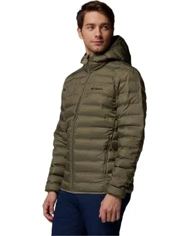 COLUMBIA LAKE 22 II DOWN HOODED JACKET IN OLIVE OLIVA