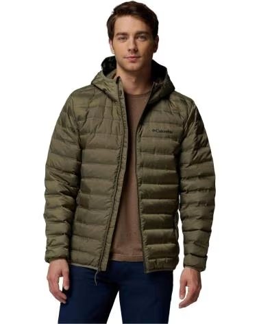 COLUMBIA LAKE 22 II DOWN HOODED JACKET IN OLIVE OLIVA