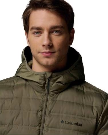 COLUMBIA LAKE 22 II DOWN HOODED JACKET IN OLIVE OLIVA
