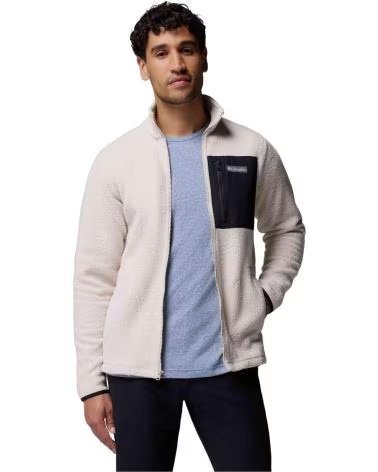 COLUMBIA FELPA CON ZIP JASPER RIDGE DA UOMO CREMA