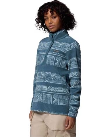 COLUMBIA FELPA IN PILE BENTON SPRINGS PRINTED HALF ZIP MUJER