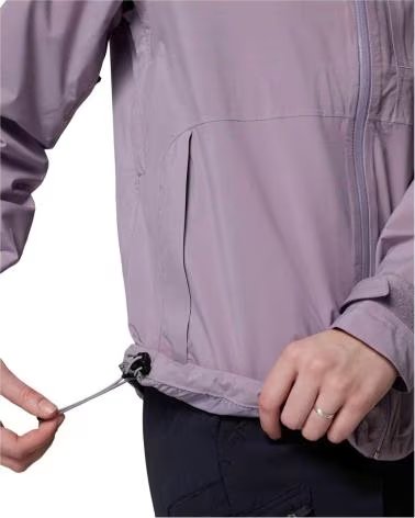 COLUMBIA CHAQUETA CHAQUETA CON CAPUCHA AMPLI-DRY II SHELL VIOLETA CLARO EN MORADO PARA MUJER