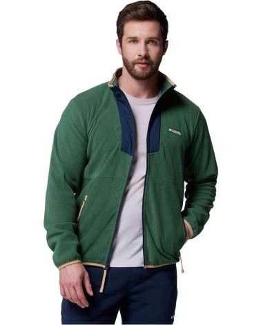 COLUMBIA GIACCA IN PILE SEQUOIA GROVE FULL ZIP UOMO VERDE BOSQUE