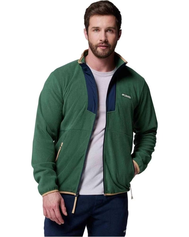 COLUMBIA GIACCA IN PILE SEQUOIA GROVE FULL ZIP UOMO VERDE BOSQUE