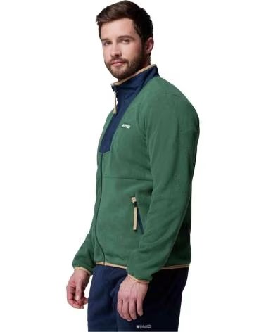 COLUMBIA GIACCA IN PILE SEQUOIA GROVE FULL ZIP UOMO VERDE BOSQUE