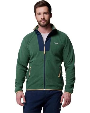 COLUMBIA GIACCA IN PILE SEQUOIA GROVE FULL ZIP UOMO VERDE BOSQUE