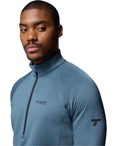 COLUMBIA FELPA CRYSTAL LEAF OMNI-HEAT HELIX HALF ZIP PALIDO