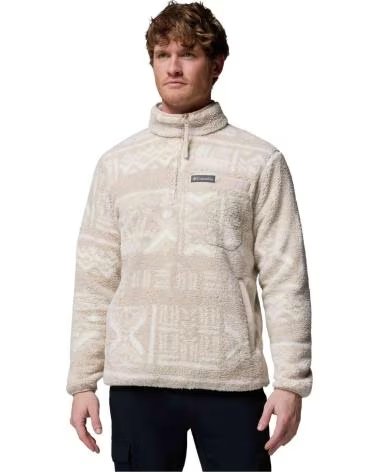 COLUMBIA RUGGED RIDGE HIGH PILE HALF ZIP FLEECE JACKET BLANCO