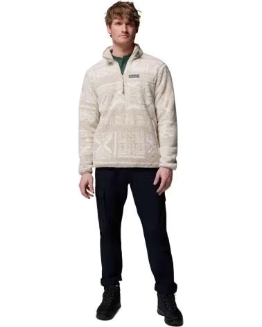 COLUMBIA RUGGED RIDGE HIGH PILE HALF ZIP FLEECE JACKET BLANCO