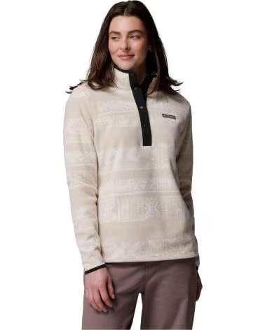 COLUMBIA BENTON SPRINGS PRINTED HALF ZIP FLEECE JACKET MUJER