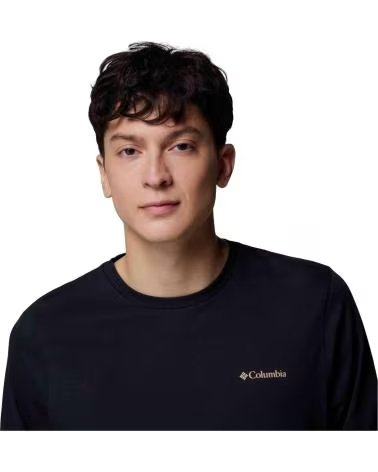 COLUMBIA SUDADERA CAMISETA CSC SEASONAL LOGO MANGA LARGA NEGRO EN NEGRO PARA HOMBRE MARRON