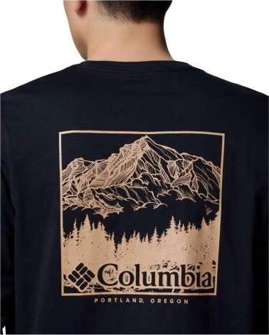 COLUMBIA SUDADERA CAMISETA CSC SEASONAL LOGO MANGA LARGA NEGRO EN NEGRO PARA HOMBRE MARRON