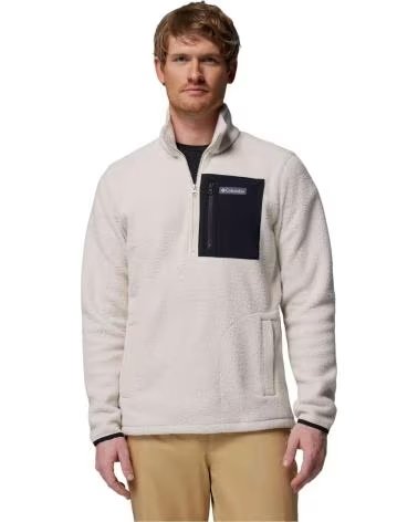 COLUMBIA FELPA CON MEZZA ZIP JASPER RIDGE NEGRO