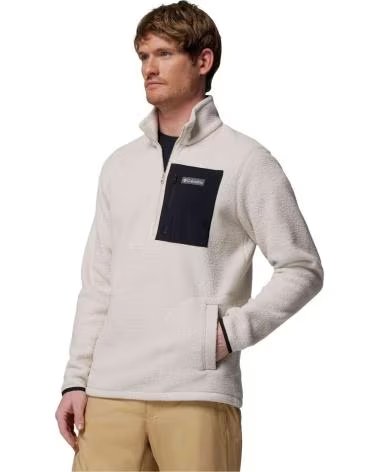COLUMBIA FELPA CON MEZZA ZIP JASPER RIDGE NEGRO