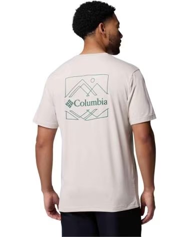COLUMBIA CAMISETA DE MANGA CORTA CAMISETA KWICK HIKE BACK GRAPHIC MANGA CORTA BLANCO EN BLANCO PARA HOMBRE VERDE