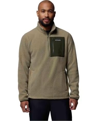 COLUMBIA FELPA JASPER RIDGE CON MEZZA ZIP PALIDO
