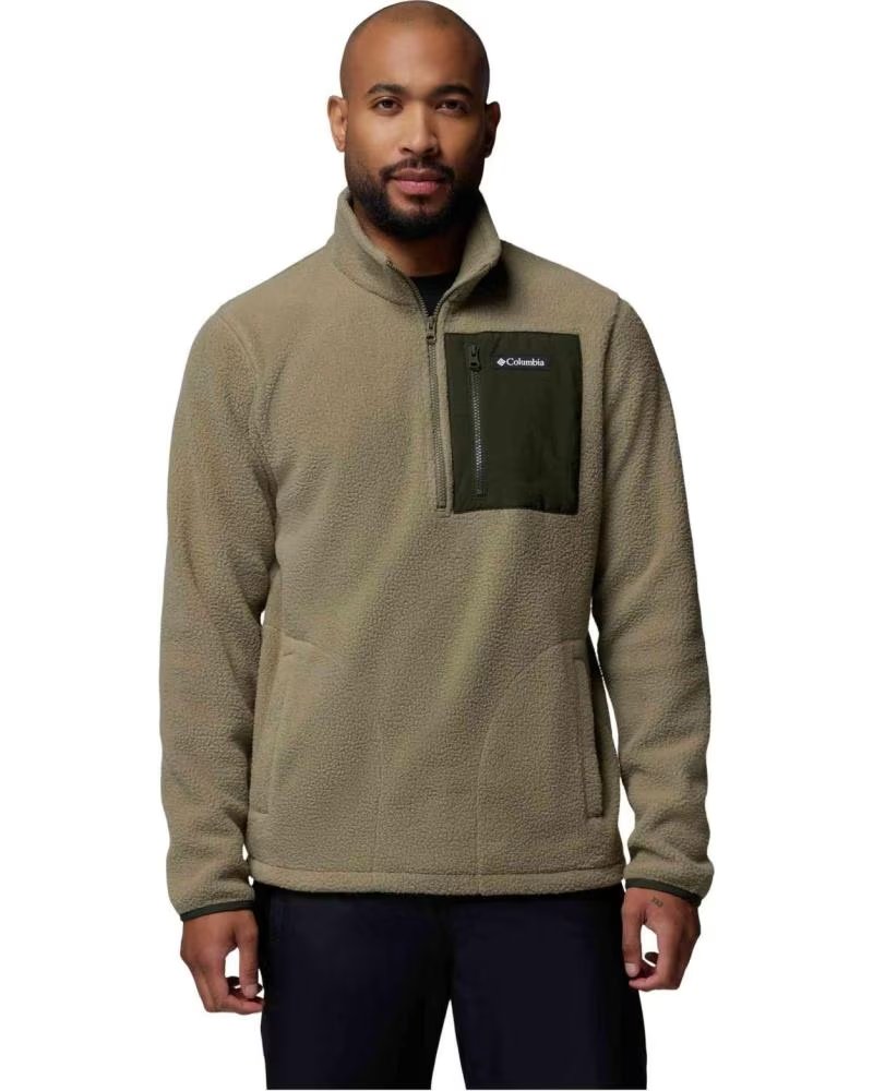 COLUMBIA FELPA JASPER RIDGE CON MEZZA ZIP PALIDO