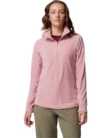 COLUMBIA FELPA IN PILE GLACIAL FLEECE IV HALF ZIP ROSA MUJER