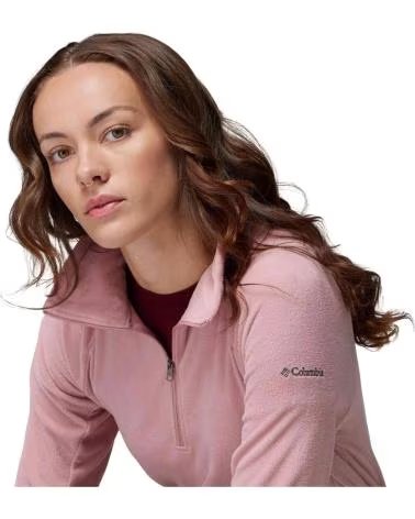 COLUMBIA FELPA IN PILE GLACIAL FLEECE IV HALF ZIP ROSA MUJER