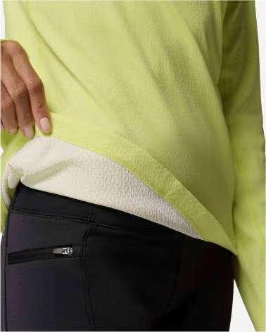 COLUMBIA MAGLIA TECNICA DRIVENTURE HALF ZIP DA DONNA, MANICHE LUNGHE, GIALLO NEON MUJER