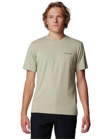 COLUMBIA CAMISETA DE MANGA CORTA CAMISETA TECH TRAIL CREW NECK II MANGA CORTA VERDE EN VERDE PARA HOMBRE SAFARI