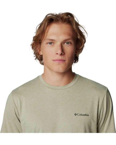 COLUMBIA CAMISETA DE MANGA CORTA CAMISETA TECH TRAIL CREW NECK II MANGA CORTA VERDE EN VERDE PARA HOMBRE SAFARI