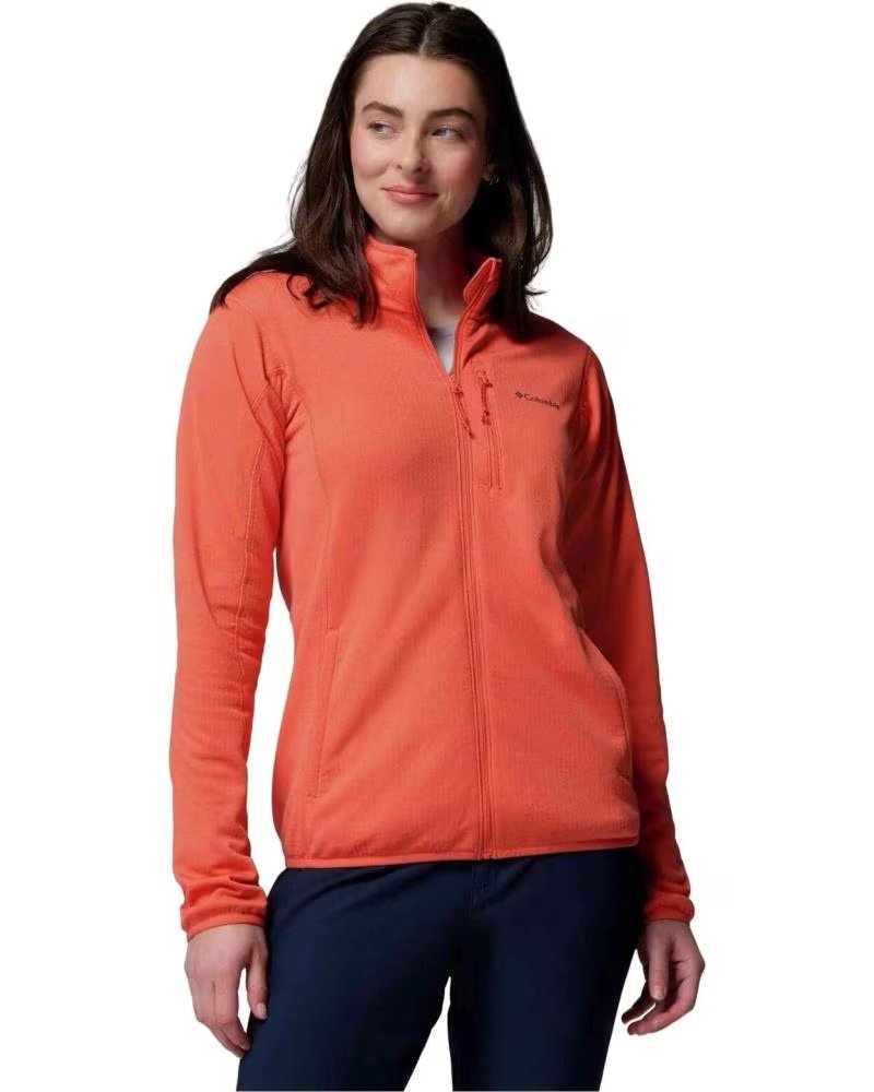 COLUMBIA FELPA IN PILE DONNA ESSENTIAL HIKE GRID FULL ZIP ARANCIONE MUJER