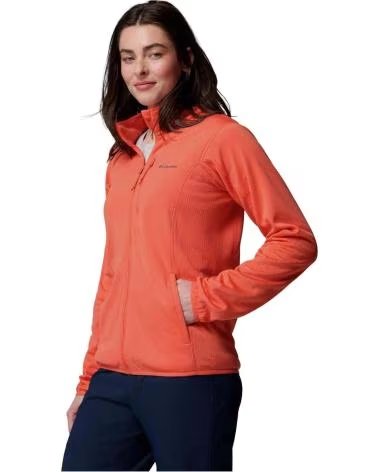 COLUMBIA FELPA IN PILE DONNA ESSENTIAL HIKE GRID FULL ZIP ARANCIONE MUJER