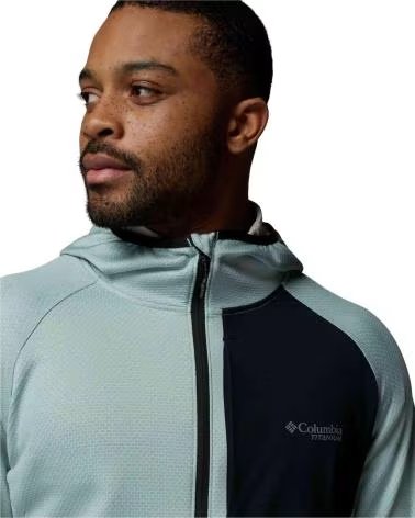 COLUMBIA FELPA CON CAPPUCCIO TRIPLE CANYON GRID FLEECE FULL ZIP II CELESTE