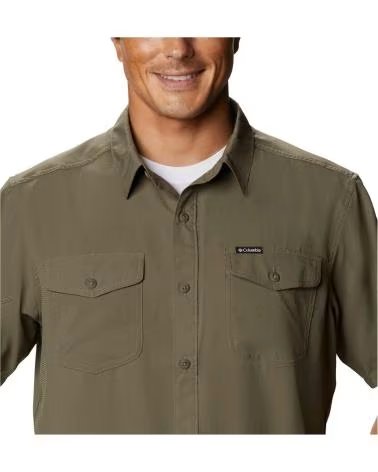 COLUMBIA CAMISA CAMISA UTILIZER II SOLID MANGA CORTA MARRON EN VERDE PARA UNISEX VERDOSO