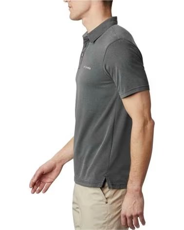 COLUMBIA POLO NELSON POINT DA UOMO, MANICA CORTA, GRIGIO