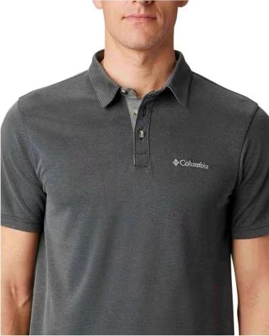 COLUMBIA POLO NELSON POINT DA UOMO, MANICA CORTA, GRIGIO