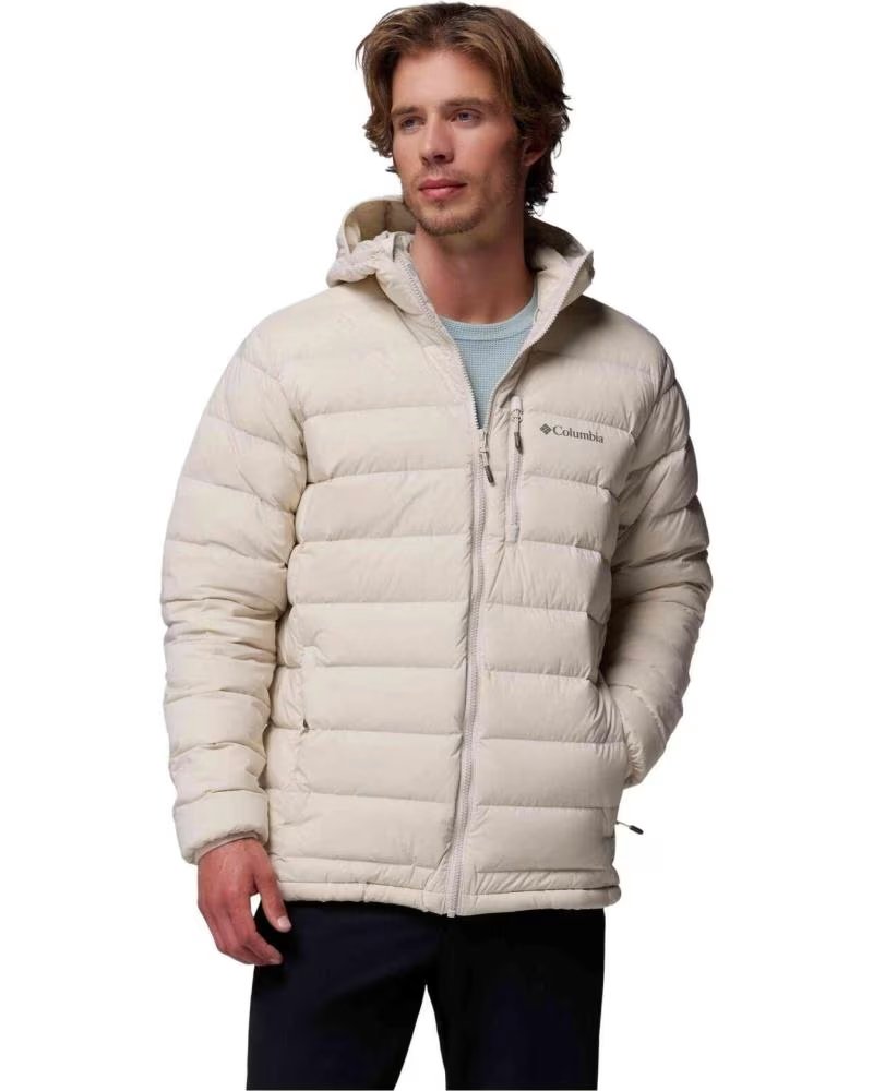 COLUMBIA DRIFT PEAK STRETCH DOWN HOODED JACKET CREMA