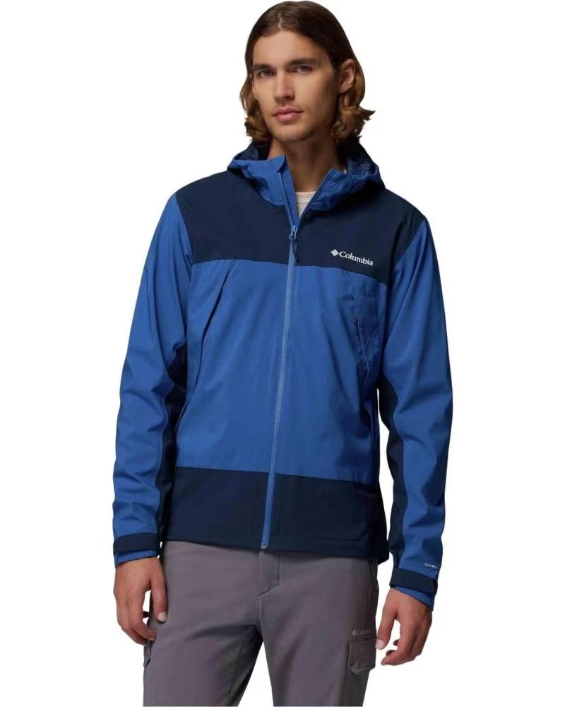 COLUMBIA GIACCA CON CAPPUCCIO BOULDER FALLS BLU