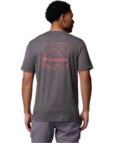 COLUMBIA MAGLIETTA KWICK HIKE BACK GRAPHIC GRIGIO 008