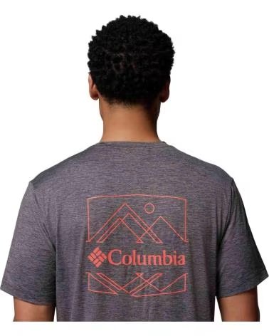COLUMBIA MAGLIETTA KWICK HIKE BACK GRAPHIC GRIGIO 008