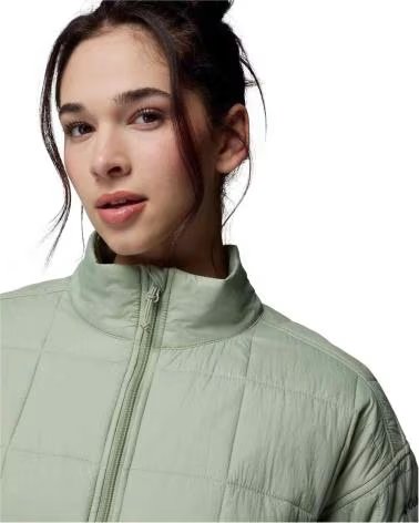 JAQUETA COLUMBIA SIENNA HILL QUILTED PARA MULHER, VERDE SAFARI 348